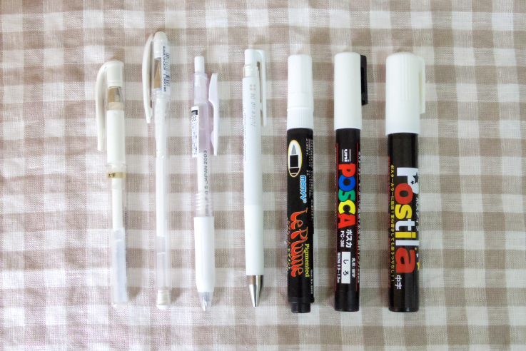 ホワイトペン７つ比較 コピックイラストのハイライトに最適なメーカーはどこ